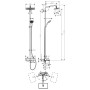 Душова система для ванни HANSGROHE CROMA E Showerpipe 280 1jet, 27687000